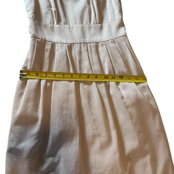 BANANA REPUBLIC SLEEVELESS TAN FIT & FLARE DRESS SIZE 0 WITH POCKETS - Picture 8 of 10